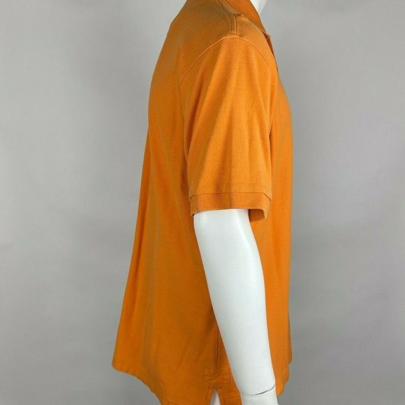 Orvis Signature Polo Shirt Short Sleeve Heavy Cotton Stretch Collared Top Mens L - Picture 4 of 8